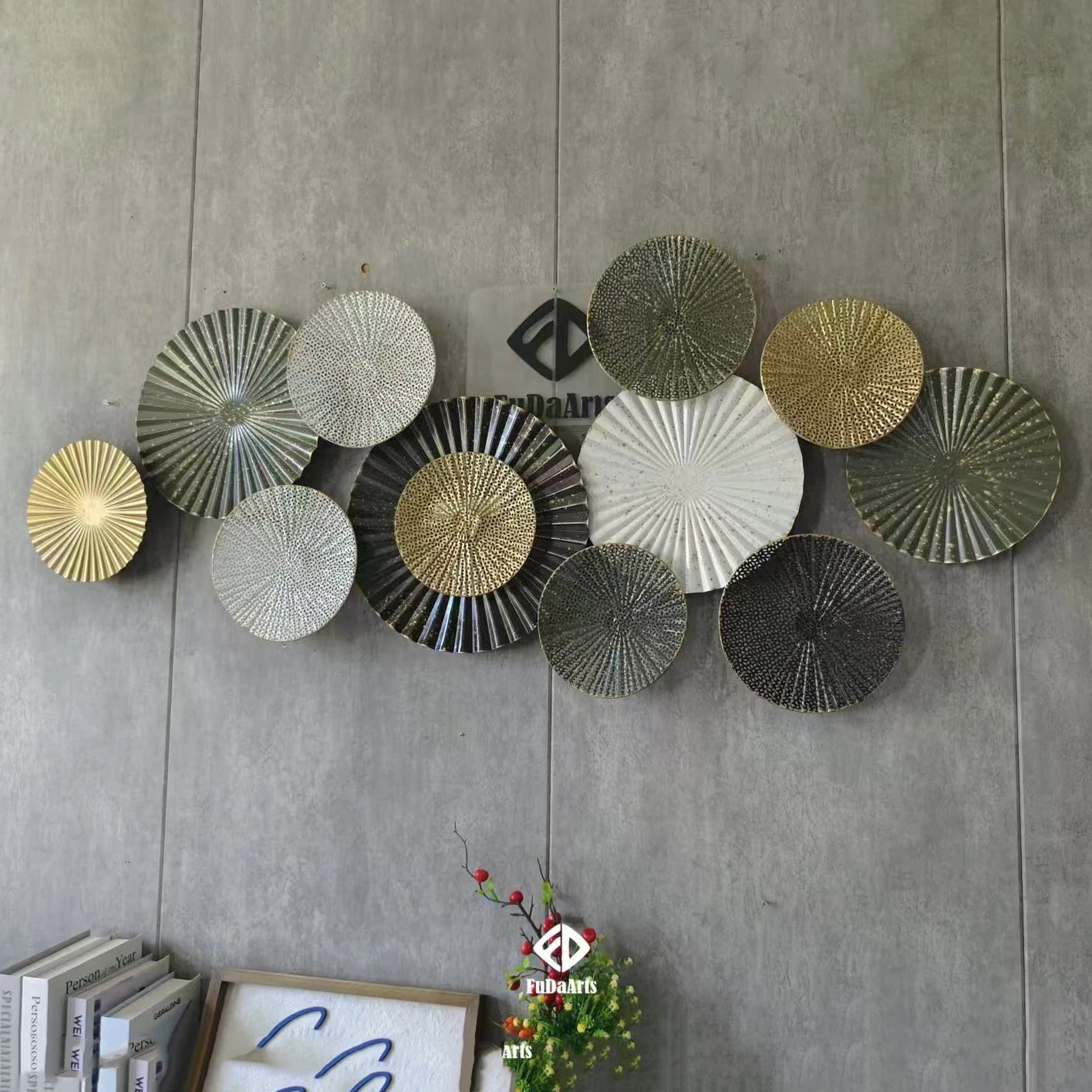 149X62CM Large Luxury Iron Wall Art Hanging Creative Living Room Home Decor Handicraft Birthday Gift Dropshipping to Door DDP