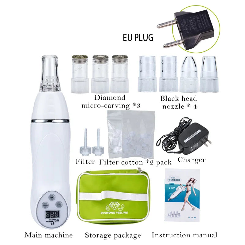 Diamond Microdermabrasion Machine – At-Home Facial Skin Resurfacing Device