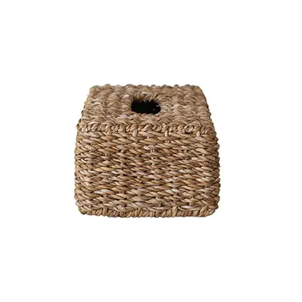 Woven Natural Seagrass Tissue Box Cover Handmade Storage Box Eco-Friendly Natural Home and Home Decor Wholesale from Vietnam