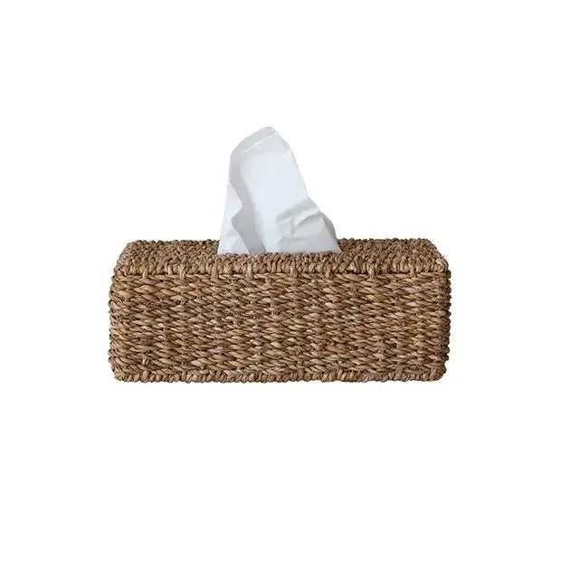 Woven Natural Seagrass Tissue Box Cover Handmade Storage Box Eco-Friendly Natural Home and Home Decor Wholesale from Vietnam