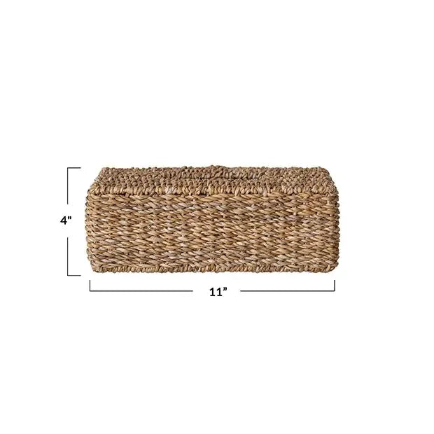 Woven Natural Seagrass Tissue Box Cover Handmade Storage Box Eco-Friendly Natural Home and Home Decor Wholesale from Vietnam