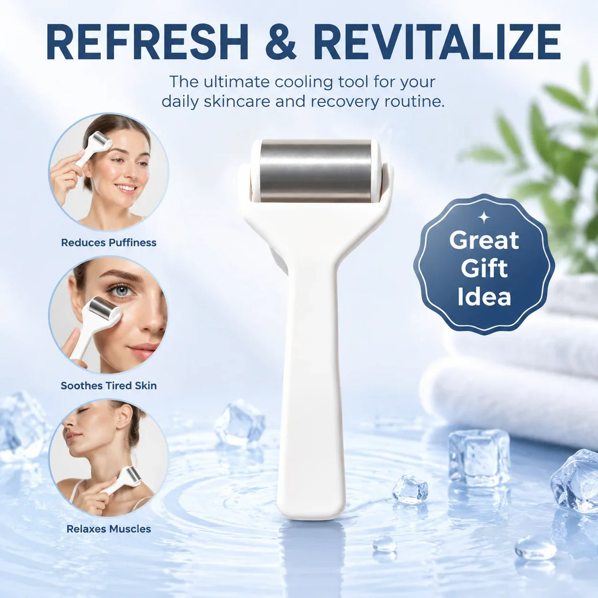Stainless Steel Ice Face Roller