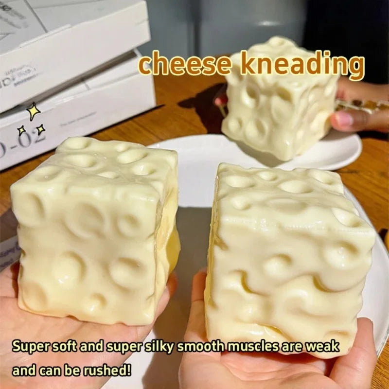Cheese Cube Squishy Squeeze Stress Ball
