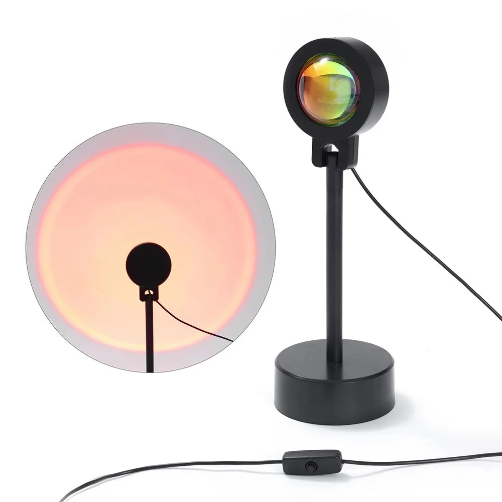 LED Sunset Lamp Nightlights Projector Home Decor Mood Light For Bedroom Living Room Wall Photography Neon Light Photography Gift