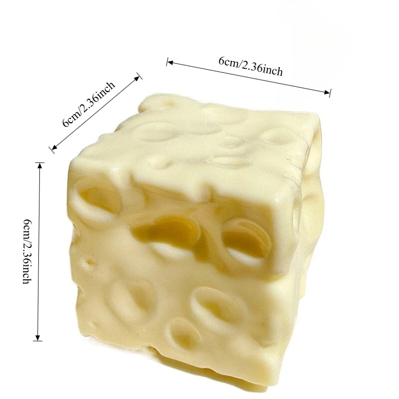 Cheese Cube Squishy Squeeze Stress Ball