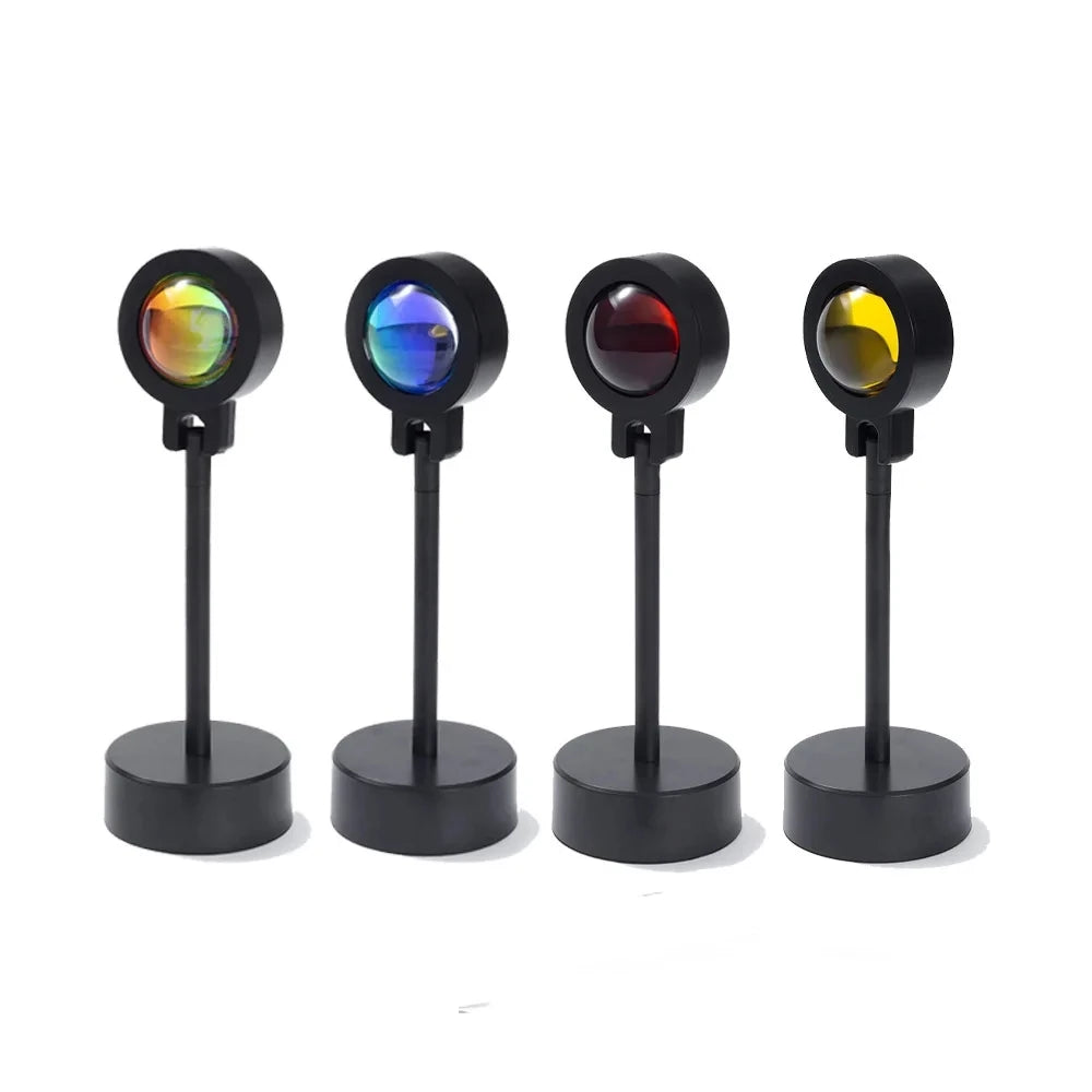 LED Sunset Lamp Nightlights Projector Home Decor Mood Light For Bedroom Living Room Wall Photography Neon Light Photography Gift