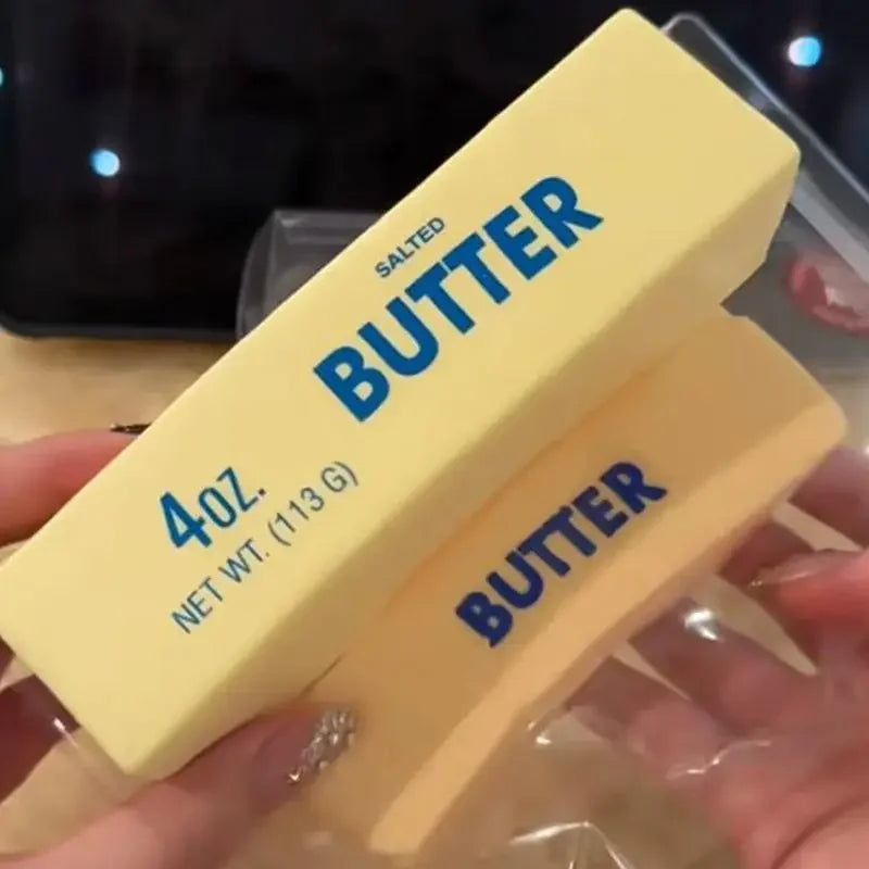 Elastic Butter Stick Cheese Squishy Toy