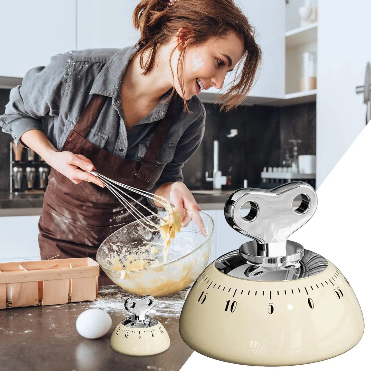 Kitchen Timer Manual Magnetic 60 Minutes Kitchen Timer Home Gadgets for BBQ Grilling Seniors Kids Home Workouts Professional