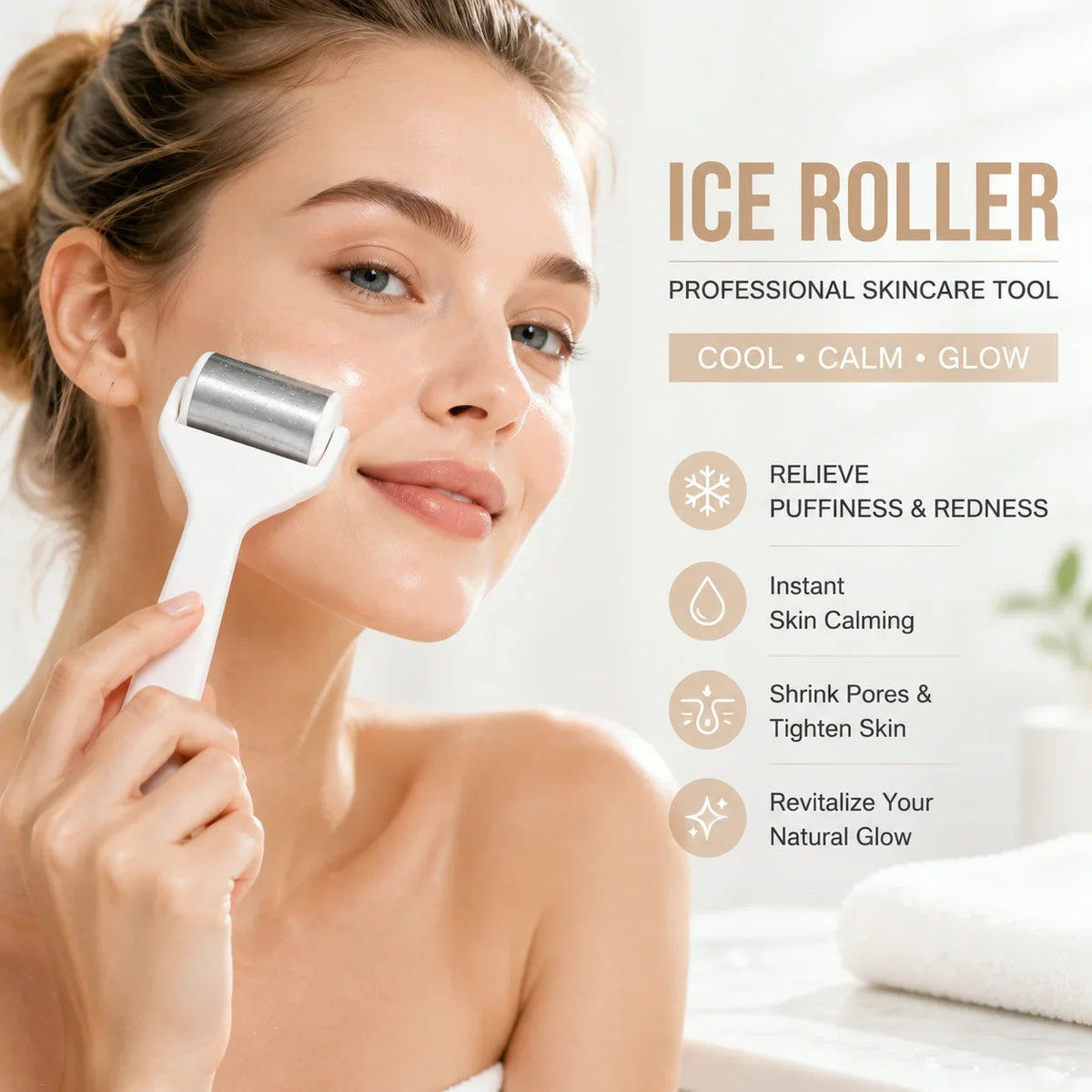 Stainless Steel Ice Face Roller