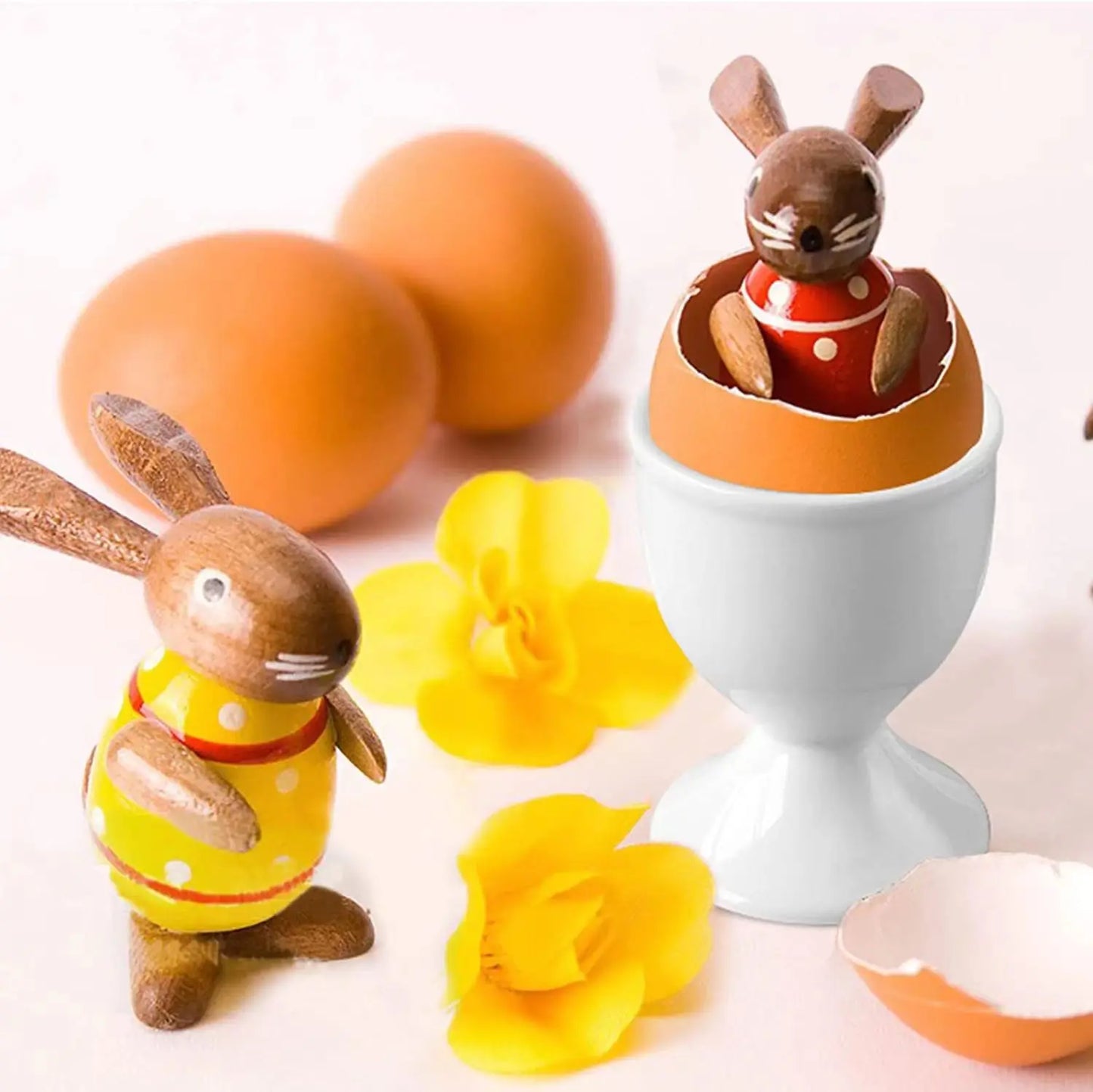 2PCS Egg Holder White Egg Cup Holder Hard Soft Boiled Eggs Breakfast Egg Holder Banquet Eggs Supplies Boiled Eggs Container