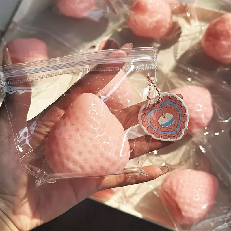 Big Strawberry Kawaii Squishy Fidget Toy