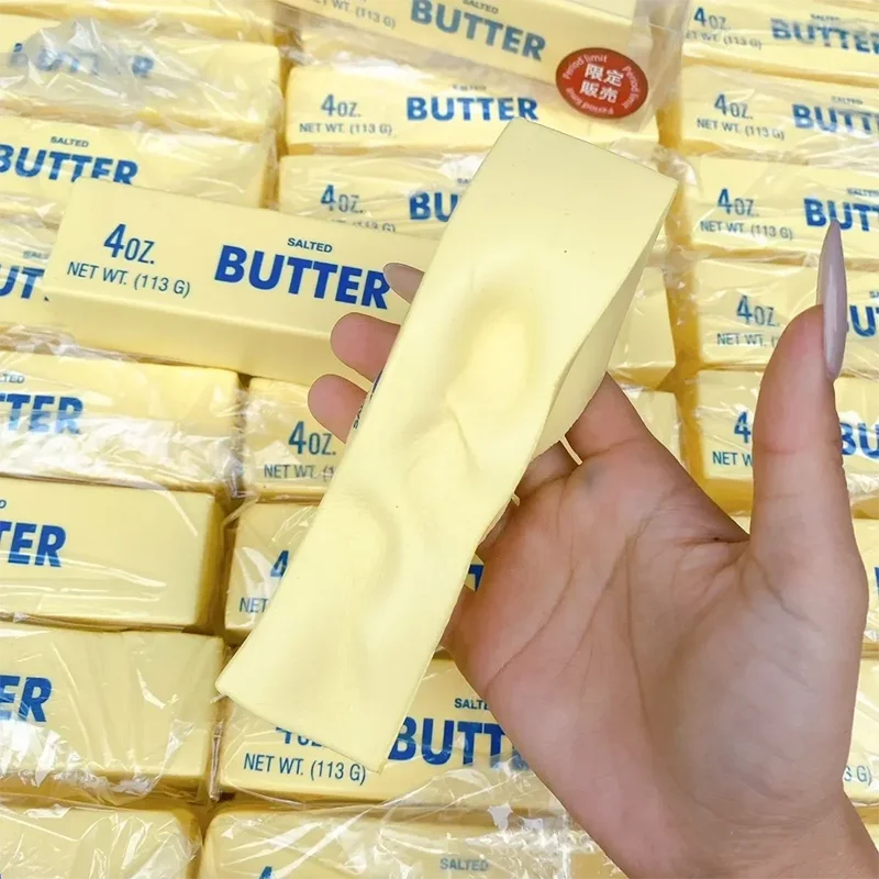 Elastic Butter Stick Cheese Squishy Toy